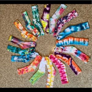 NIKE TIE DYE SOCKS 2 FOR $25 , 6 PACK FOR $60